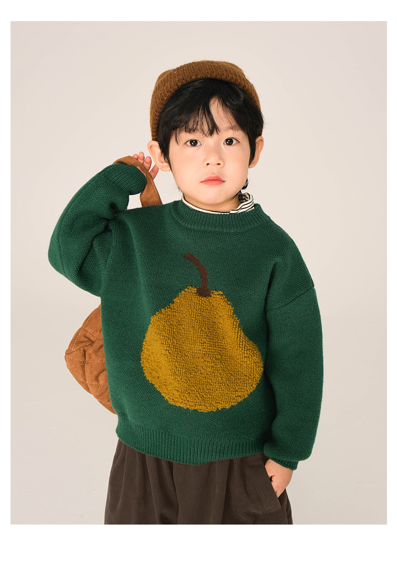 Cute Pastoral Pear Polyester Hoodies & Knitwears display picture 5