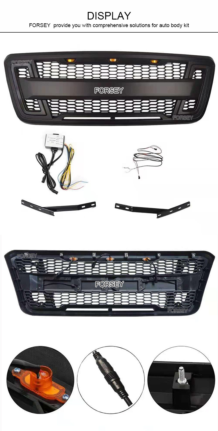 Suitable for 04-08 Ford F-150 front grille with illuminated LED lights