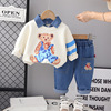 Cartoon autumn set for boys, sleeves, children's denim jeans, clothing, long sleeve, 2023 collection