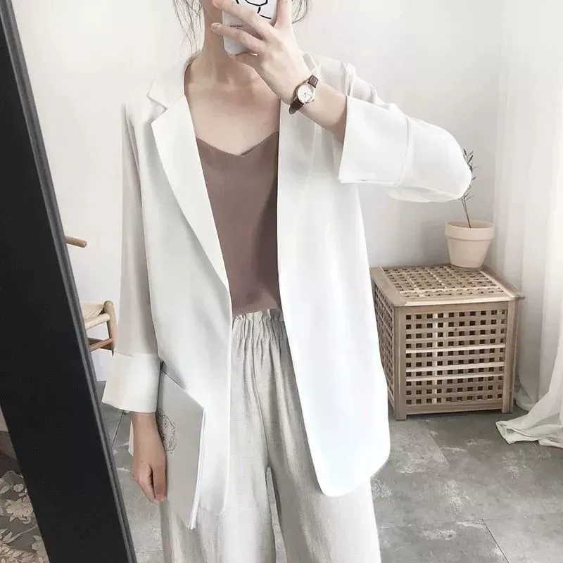 Shiffon summer thin classic suit jacket, Korean style, sun protection