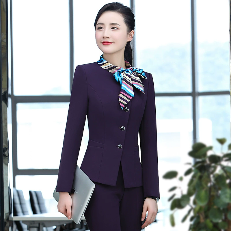 Long-sleeve for hotel for work, demi-season down jacket, set