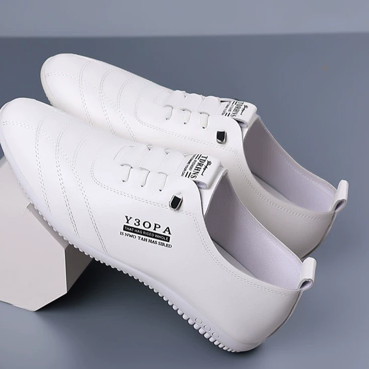 Трансграничная мужская обувь Осенняя мужская повседневная обувь дышащая тонкая белая обувь мягкая подошва одна педаль обувь мужская спортивная обувь