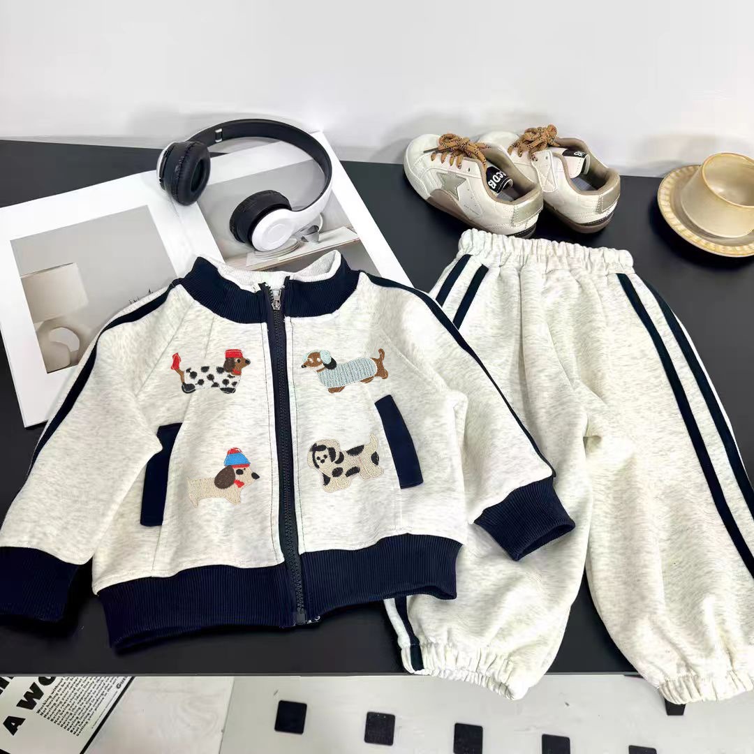Children's autumn sports fashionable cartoon set for men and women…