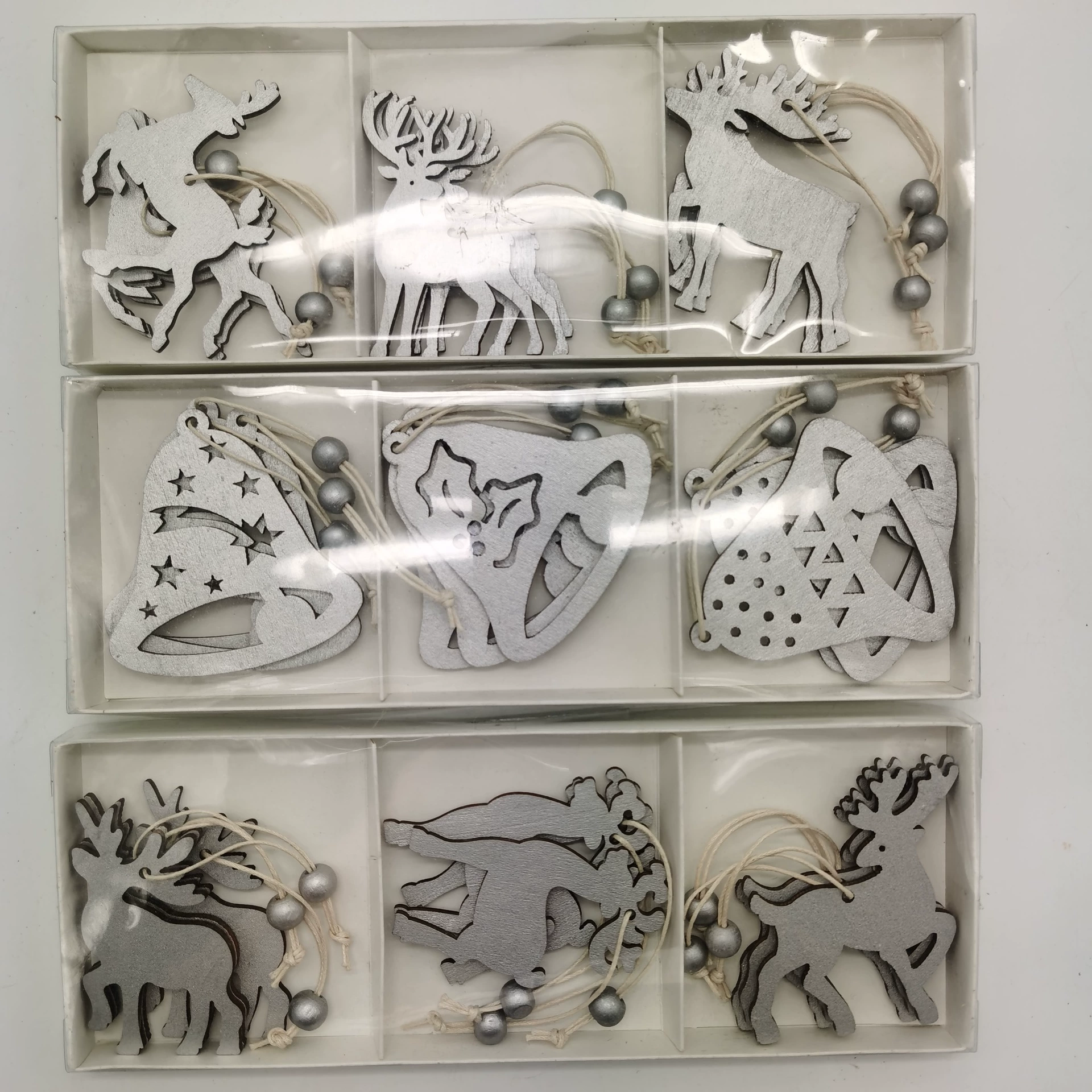 9 шт. Рождественские украшения в штучной упаковке Деревянная Рождественская Снежинка маленький кулон лазерная резьба полые подвесные украшения производитель