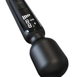 女用震动棒自慰器4频模式奇宝艾来特硅胶ABS黑色数显AV棒