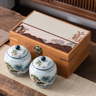 茶叶包装盒空礼盒通用红茶绿茶白茶陶瓷茶叶罐防潮密封罐子礼品盒