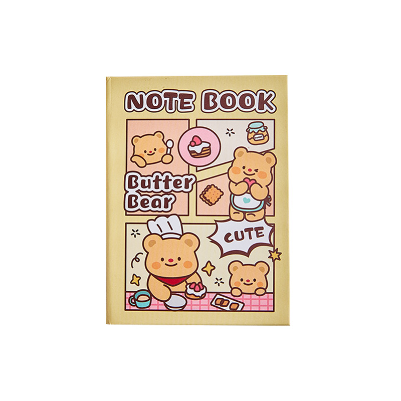 Cuaderno de bolsillo de queso oso lindo portátil de alto valor de visualización de grasa de los estudiantes portátiles mini libro de palabras a7