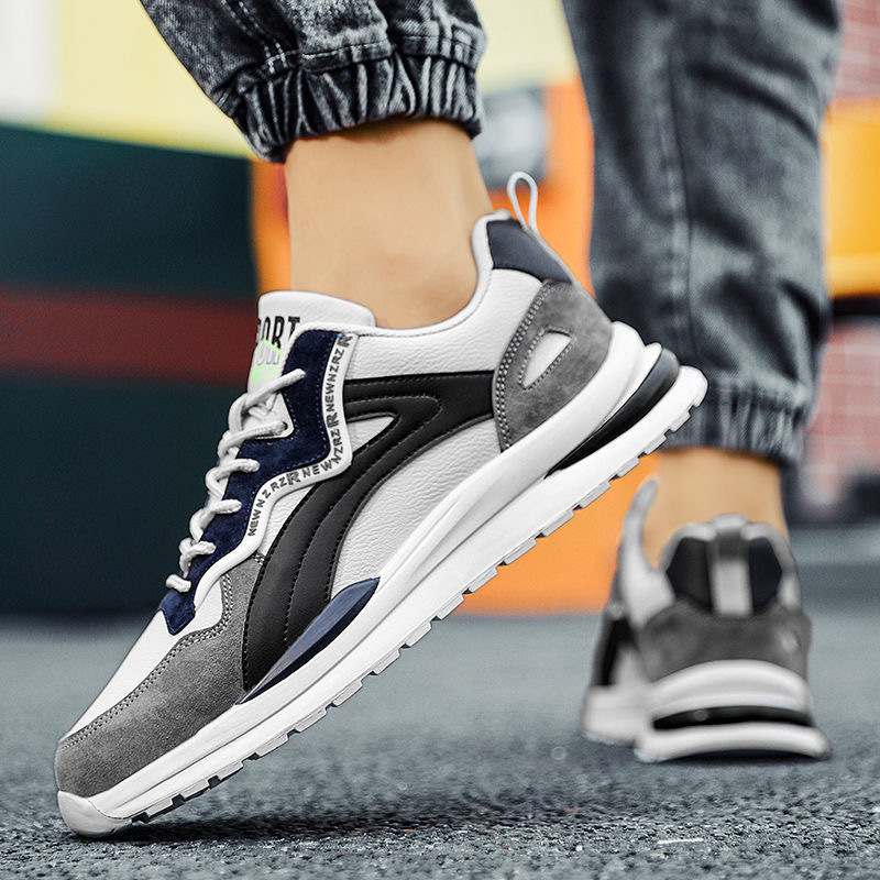 New Sports Shoes Spring Korean Style Shoes Men's Trendy All-match White Shoes Men's Casual Leather Shoes Summer Trendy Shoes Skate Shoes