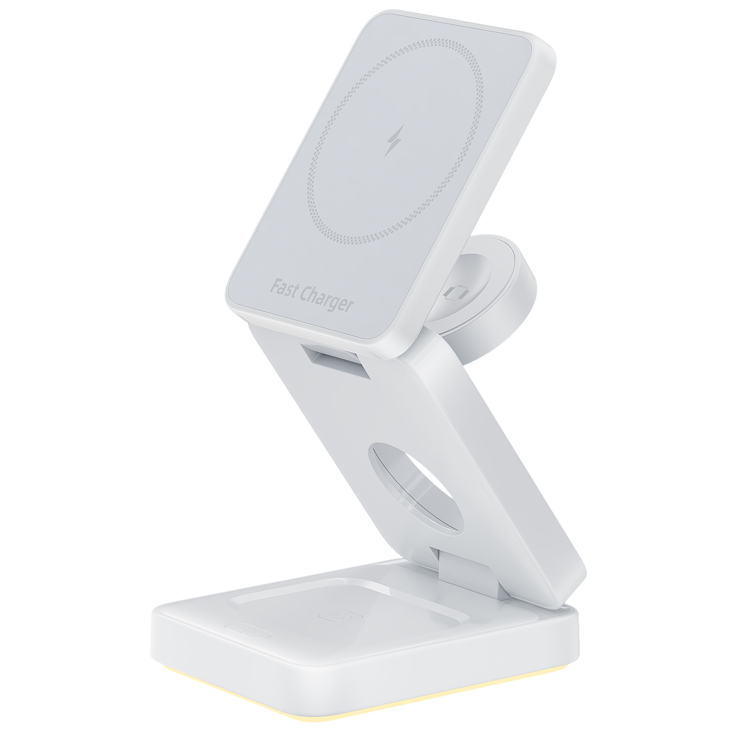 3 - en - 1 inalámbrico cargador de atmósfera lámpara plegable cargador de absorción magnética para cargador de reloj de Apple