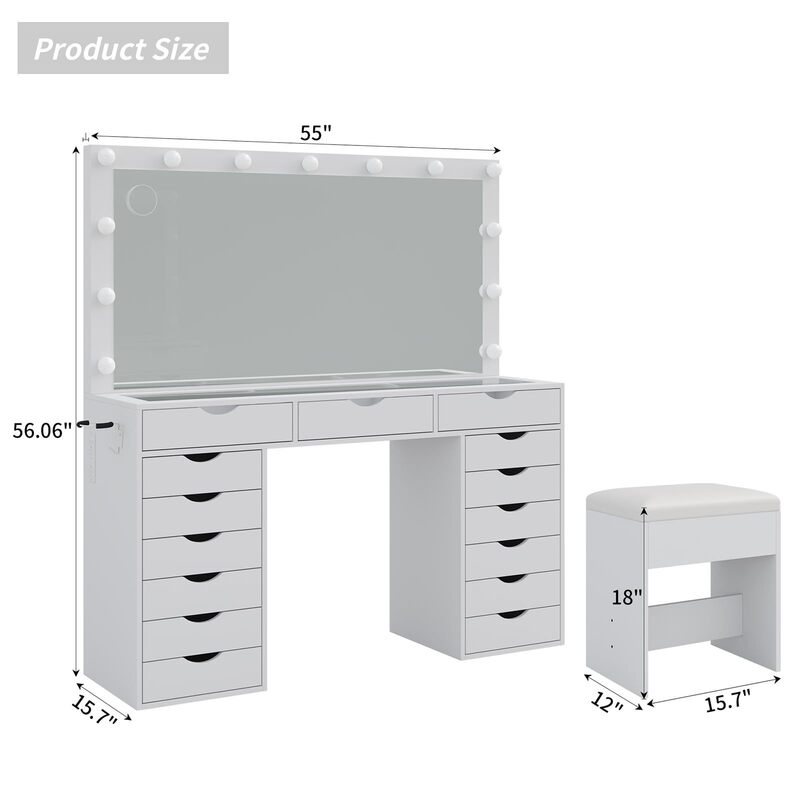 2026 New Cross-Border Makeup Table with Mirror and LED Light, 3 Lighting Modes, Bedroom Makeup Table and Chair Set 2026 New Cross-Border Makeup Table with Mirror and LED Light, 3 Lighting Modes, Bedroom Makeup Table and Chair Set