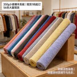 小麦穗 320克金麦穗仿羊羔绒服装鞋材毛绒面料58色现货厂家直销