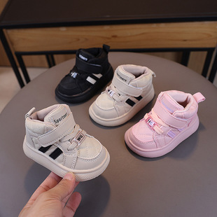 A generation of spring and autumn baby shoes 01-2-3 years old children's soft-soled toddler shoes white shoes men's and women's treasure board shoes
