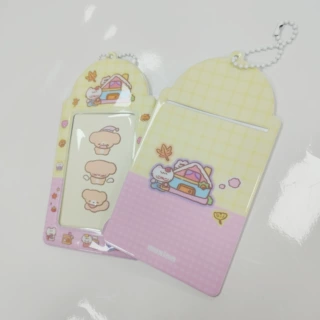 个性透明闪粉PVC卡套乳牙追星爱豆小卡饭卡校园卡收纳展示挂件