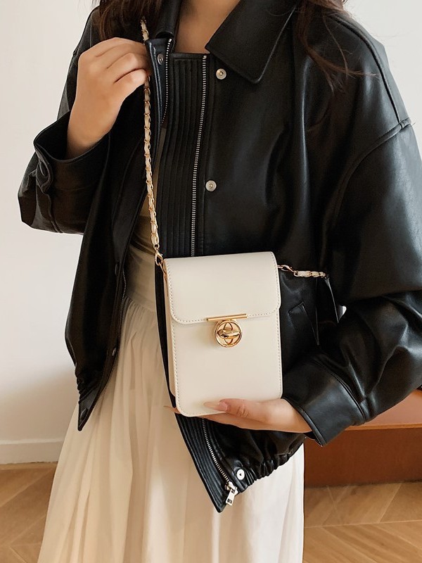 Coreana alta sensación vertical bolso de teléfono móvil nicho de diseño retrógrado bolso cuadrado de color sólido bolso de viaje de moda