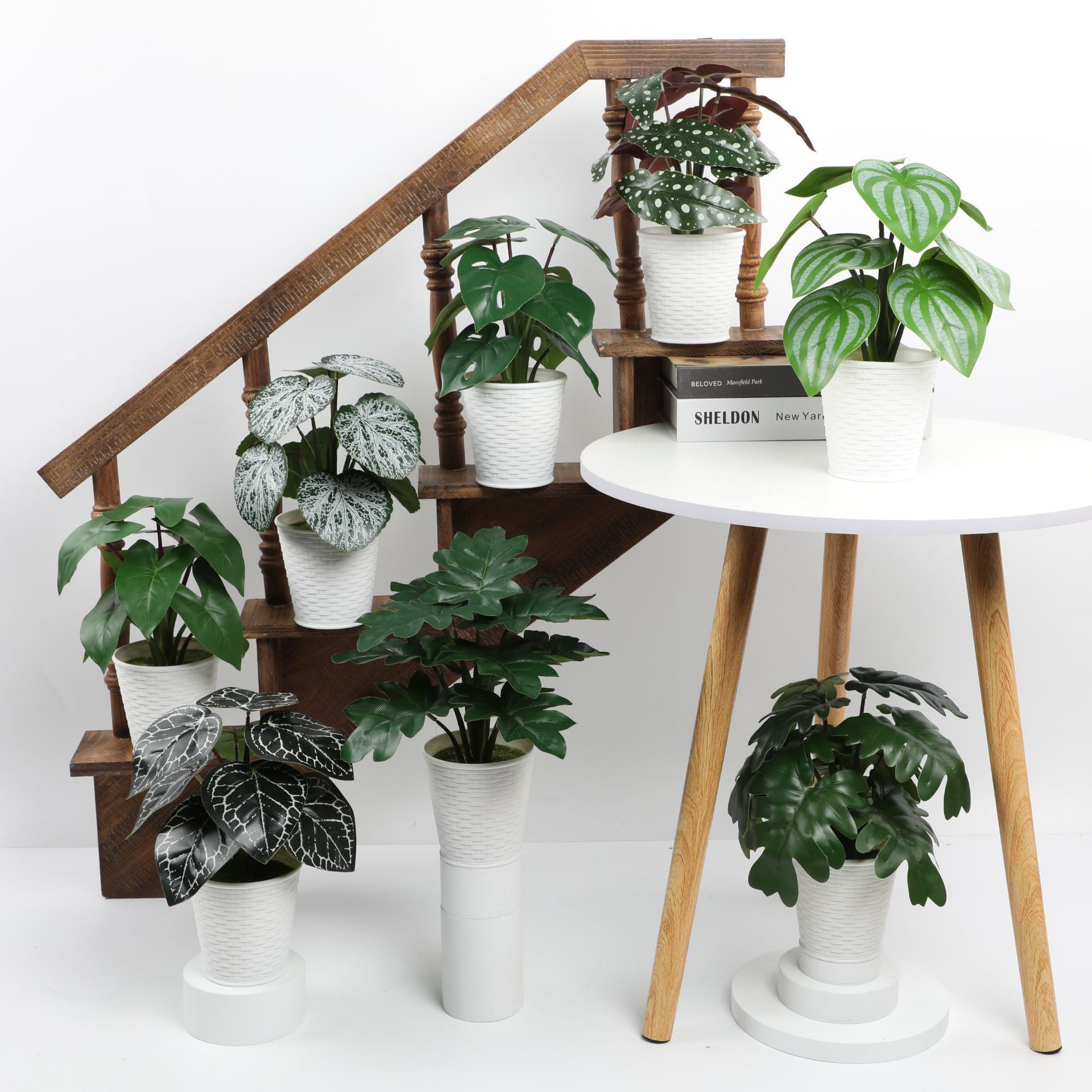 Cross-border new simulated plant potted furnishings Nordic internet celebrity indoor office desktop decoration green plants artificial flowers