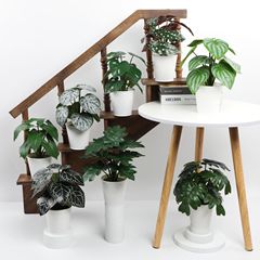 Cross-border new simulated plant potted furnishings Nordic internet celebrity indoor office desktop decoration green plants artificial flowers