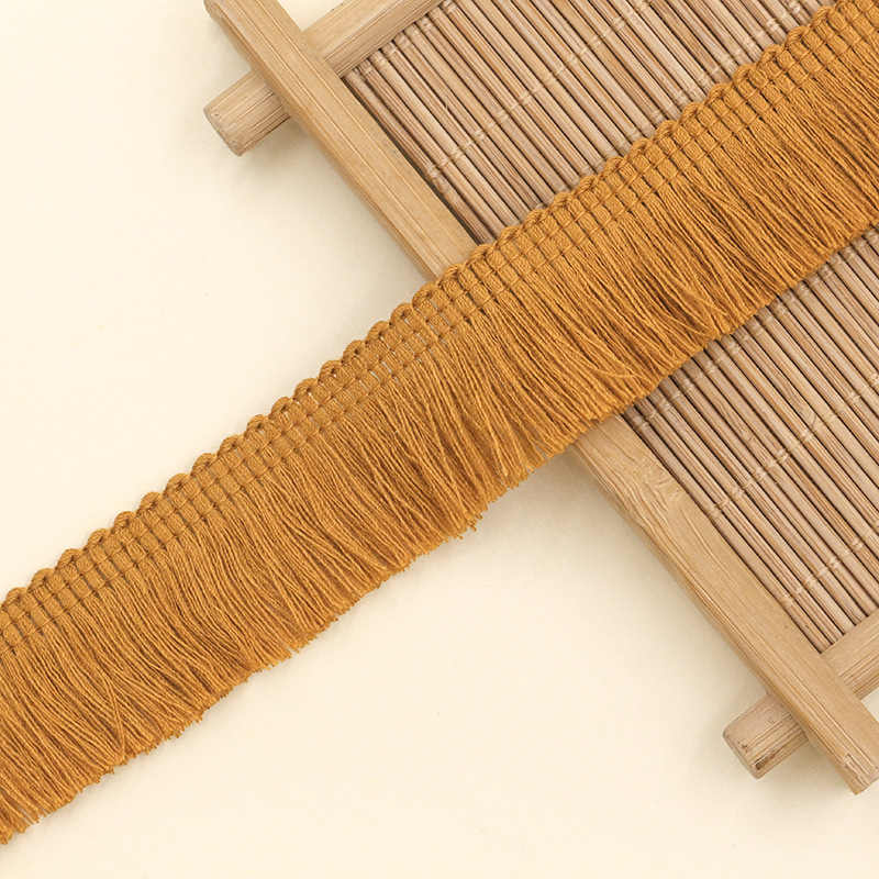 Oeko-tex color 2,5 cm poliéster flecos pendientes de encaje ropa almohada borla decorativa accesorios de encaje