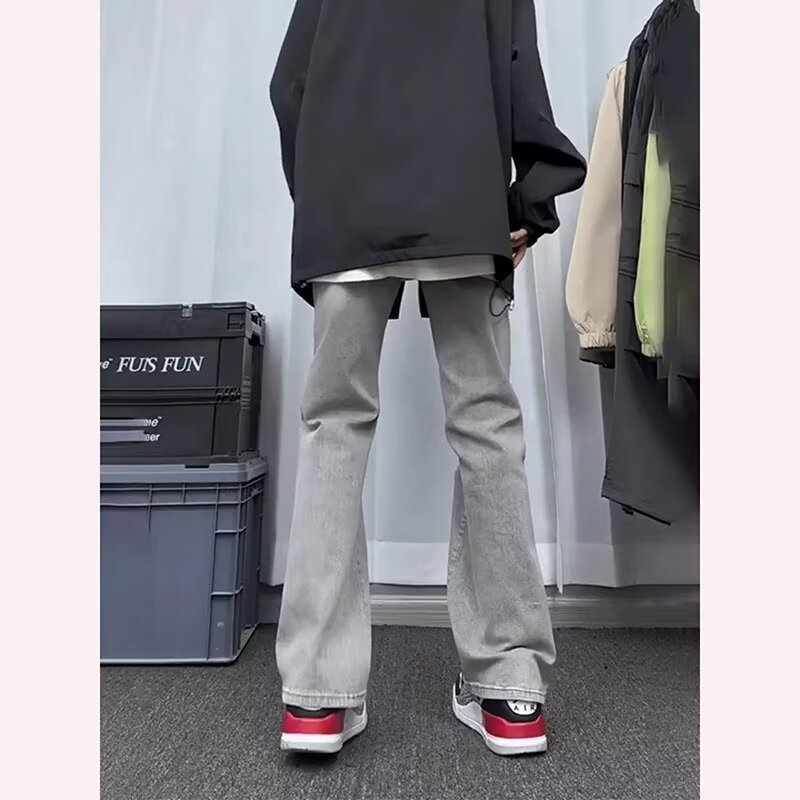 Estilo de Hong Kong hombres de moda verano nuevo estilo 2024 personalidad moda jeans hip-hop ins moda calle alta tendencia pantalones guapos