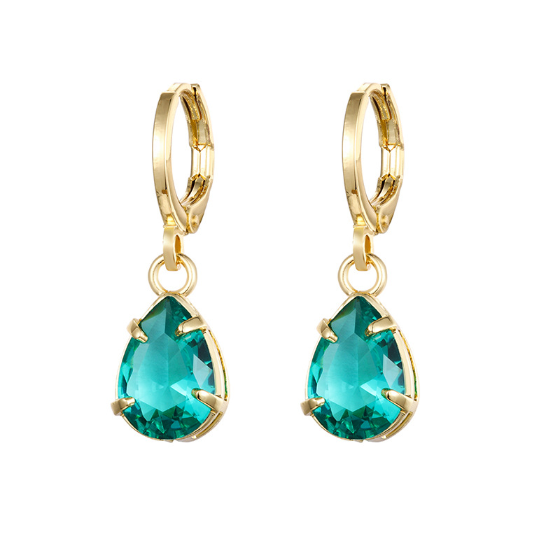 Women's Gender 1 Pair Simple Style Classic Style Water Droplets Inlay Copper Zircon Drop Earrings