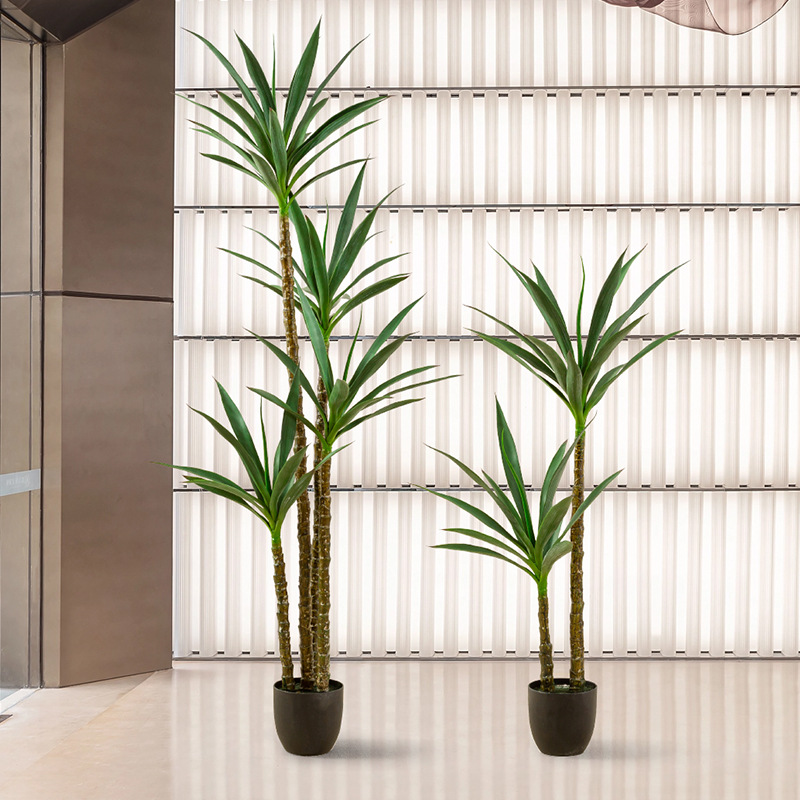Comercio exterior simulación planta de sisal en maceta decoración del hogar piso simulación grande planta verde gladiolos árbol de sangre de dragón árbol falso
