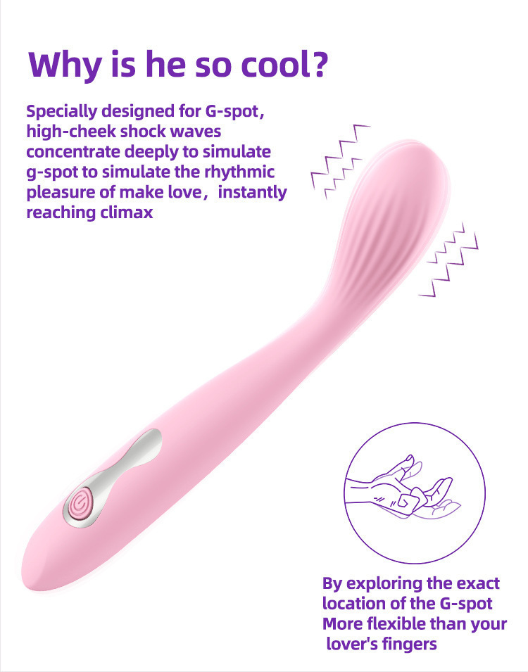 Guerlain Vibrating Wand, Silicone Clitoral Vibrator, Pink Small Massager — detail image 4