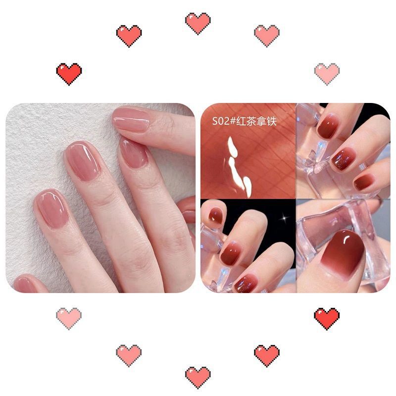 A base de agua de hielo blanco transparente desnudo esmalte de uñas hembra libre de horneado pelable sin lágrimas de secado rápido inodoro estudiante manicura traje