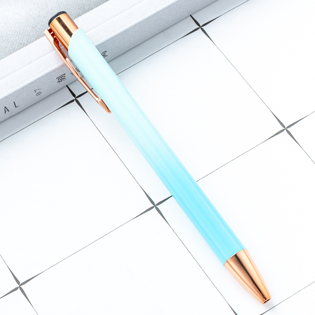 Metal bolígrafo de presión dos bobinas de aluminio barra de pluma de negocios puede imprimir logotipo publicitario regalo bolígrafo promocional fábrica al por mayor