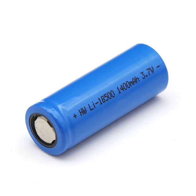 3.7V圆柱型锂电池18500-1400mAh 电动窗帘 美容仪器 冲牙器锂电池
