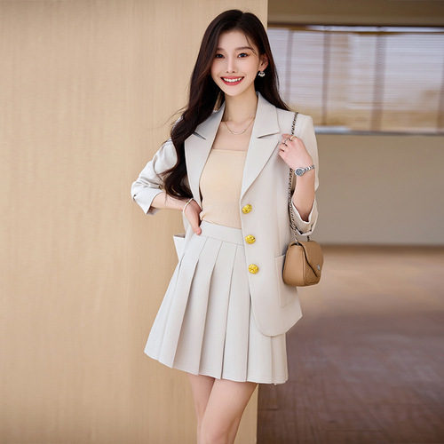 Off-white suit jacket for women small spring and autumn 2024 new high-end street casual slim small suit