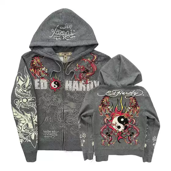 American Gothic Rock Skull Bones Oversized Hoodie for Men and Women Y2K Gothic