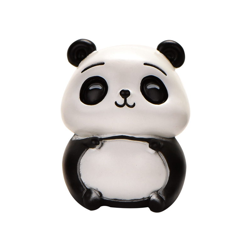 新商品のパンダシリーズの微景観園芸diy造景部品のいたずらかわいい竹パンダの置物を食べます。