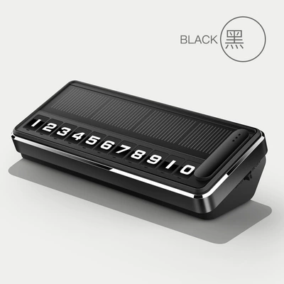 Initially, the temporary parking sign is a solar-powered LED light with digital numbers, a luminous technology phone number removal card (Nömrəli dayanma kartı) - black