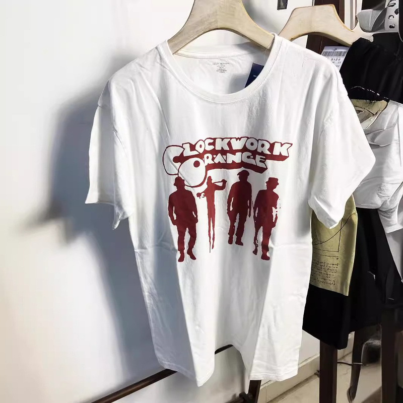 BM Style Brandy Same Style Flat Print T-shirt for Band Women's Bm Loose Large T-shirt Short Sleeve Top