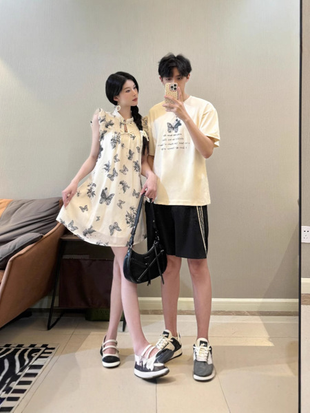 Summer retro couple clothing