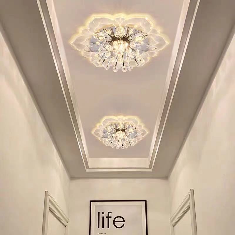 Wholesale 2026 new modern minimalist hallway light, corridor light, crystal entryway light, cross-border dropshipping ceiling light