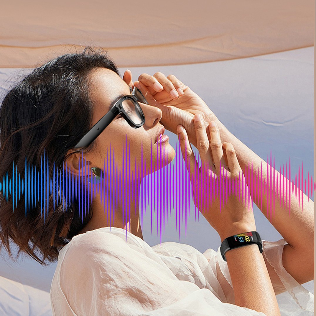 AI撮影カメラ付きスマートグラス、高精細写真、手ぶれ補正、ビデオ通話、オールオブシングス認識翻訳メガネ