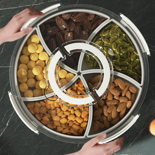 PET fruit bowl for home living room, light luxury candy nuts snack dry fruit storage bowl, transparent fruit bowl