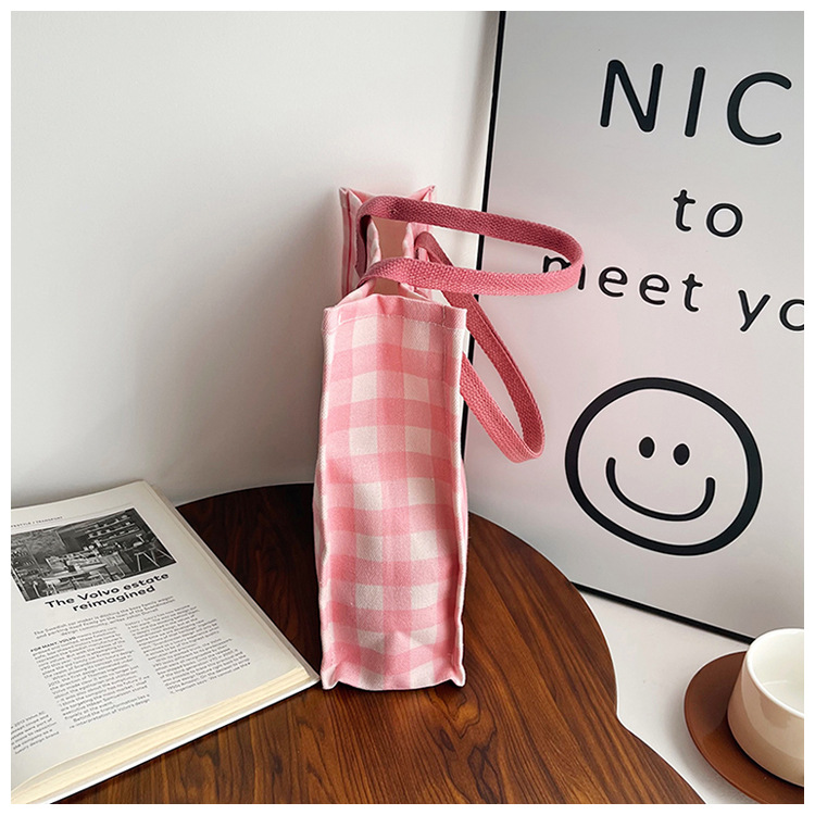 Cute cartoon cat canvas bag 2025 new style large-capacity simple and convenient tote bag with fashionable printing undefined