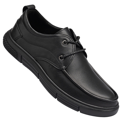  Autumn New Men's Genuine Leather Casual Shoes Breathable and Wear-Resistant First Layer Cowhide Workwear Men's Shoes Factory Direct Sales