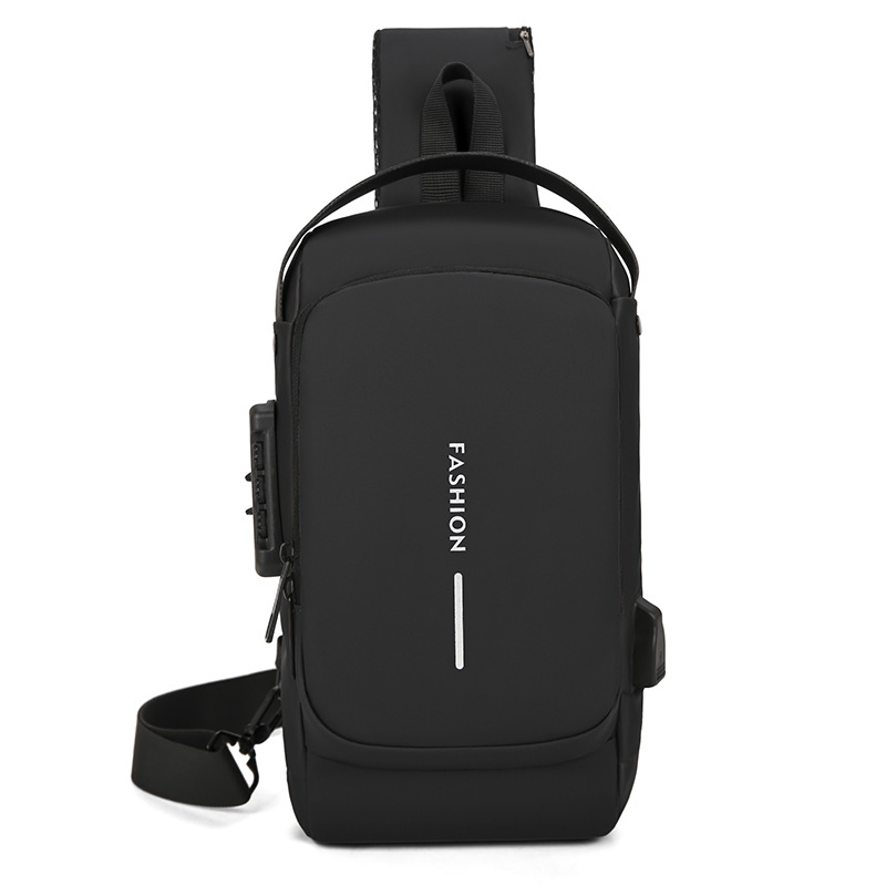 Nuevo bolso de moda para hombres bolso de pecho bolso de bloqueo de contraseña bolso de motocicleta de gran capacidad bolso de hombro antirrobo bolso deportivo