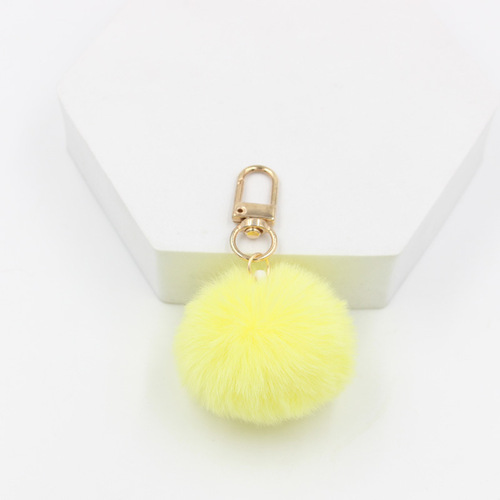 4cm毛球钥匙扣挂件毛绒创意包包手机壳挂饰耳机盒配饰