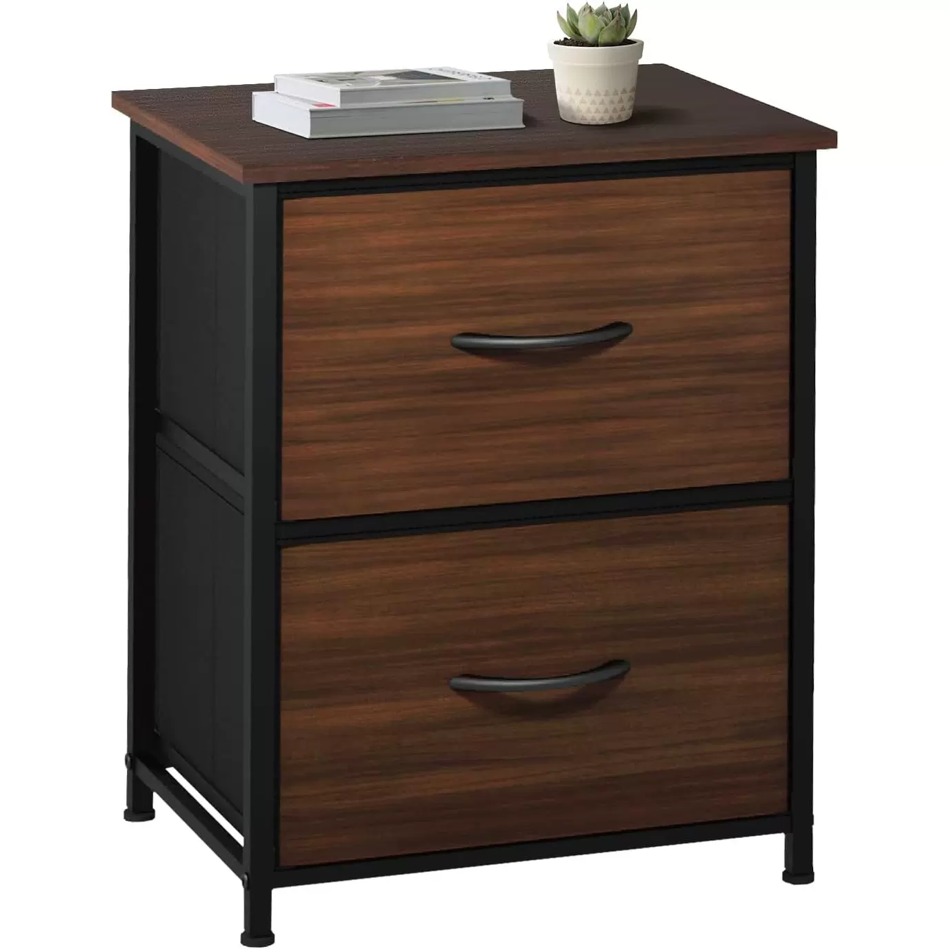 床头柜带 2 个织物抽屉,儿童房的小床头柜,带木顶的茶几,卧室、