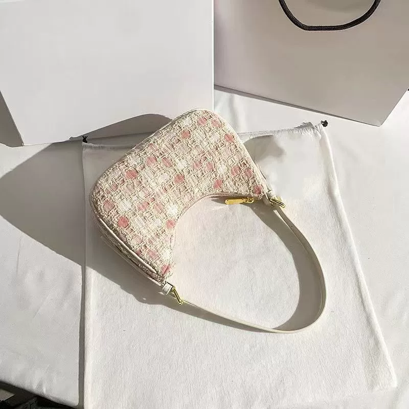 Плетёная летняя лампа-луна с рисунком, сумка через плечо, стиль Chanel, коллекция 2023