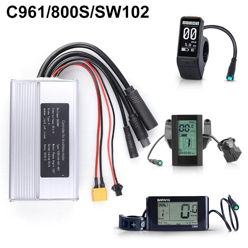 48v500w电助力自行车LCD液晶仪表C961正弦波控制器电量显示器码表