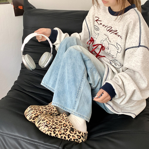 Women's Summer Couple Thick Sole Outer Wear Sticky Sandals Graffiti Personality Classic Casual Toe Cover Sandals for Men