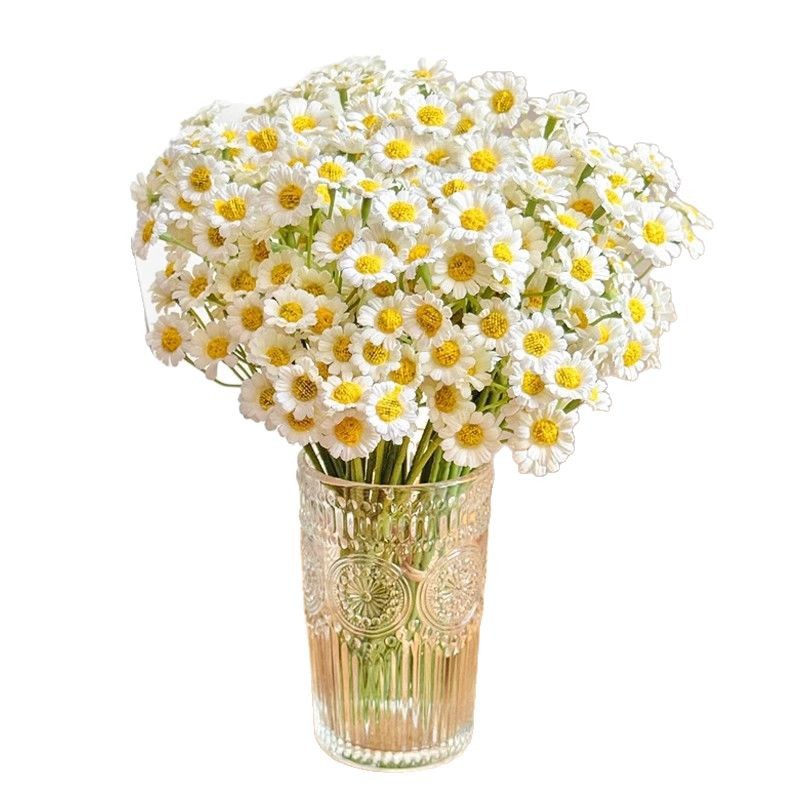 Flor artificial, sentido avanzado, manguito de manzanilla realista, pequeña margarita, flor falsa, sala de estar, decoración de la mesa, ramo, accesorios de fotografía