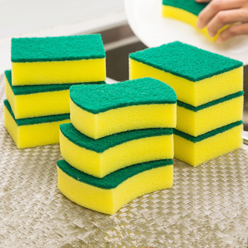 Esponja plato de lavado esponja de lavado Rey cepillo de lavado olla tazón de trapo suministros de cocina magia limpie hogar durable