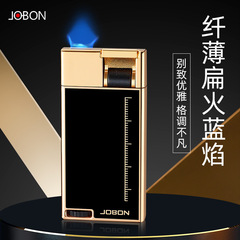 JOBON Zhongbang の新しい超薄型シガーライター透明ガラス窓ハイエンドフラット火防風ライターインターネットセレブホットモデル