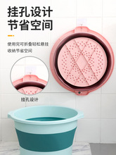 可折叠泡脚桶家用便携足浴泡脚盆加厚过小腿洗脚盆按摩养生桶
