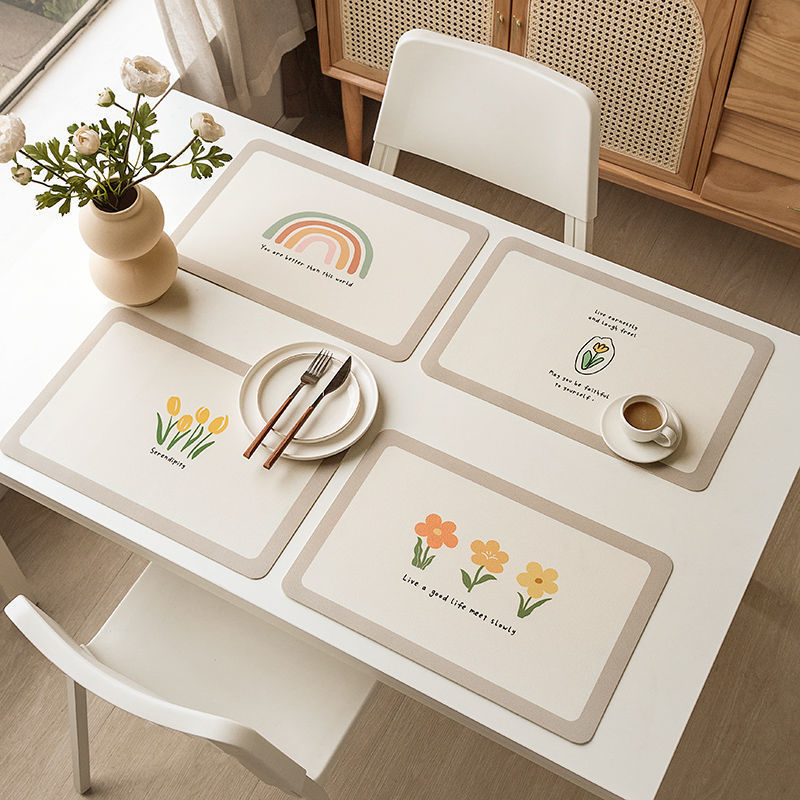 Estera de aislamiento térmico ins Wind anti-scald placemat desechable impermeable a prueba de aceite estera de mesa plegable vajilla para el hogar estera de tela